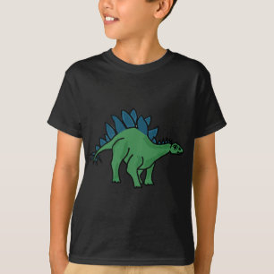 Camiseta XX- desenhos animados do dinossauro do Stegosaurus