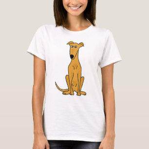 Camiseta XX- desenhos animados engraçados do cão do galgo