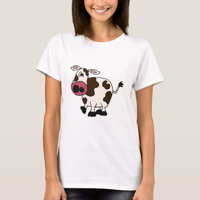 Camiseta XX- design engraçado da vaca (Frente)