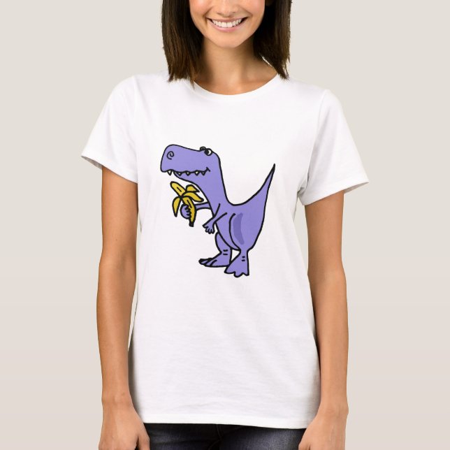 Camiseta XX- dinossauro de T-Rex que come desenhos animados (Frente)
