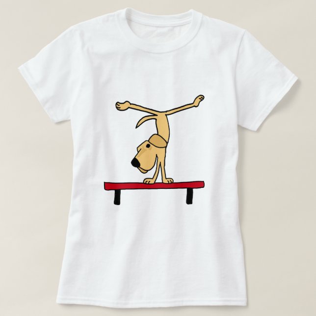 Camiseta XX- Labrador amarelo em desenhos animados do feixe (Frente do Design)