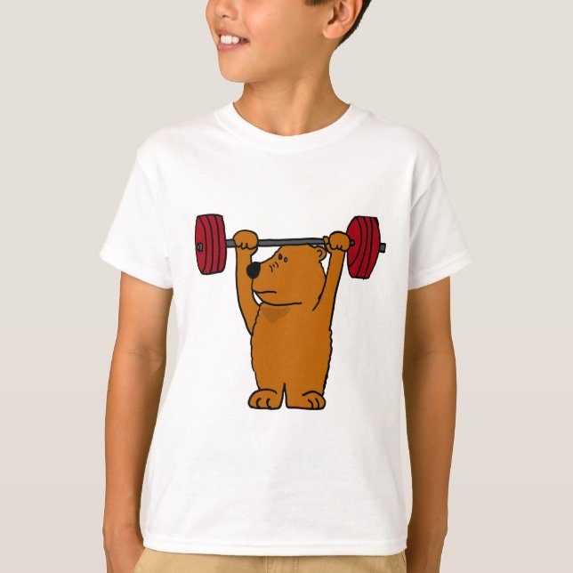 Camiseta XX- levantamento de peso engraçado do urso de (Frente)