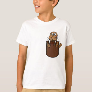 Camiseta XX- morsa engraçada em uns desenhos animados do
