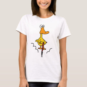 Camiseta XX- pato engraçado em uma vara de Pogo