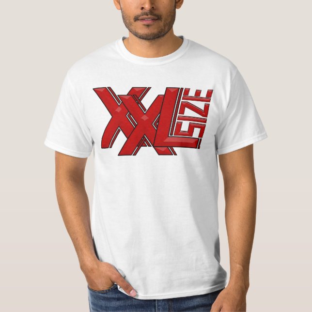 Camiseta XXL Size special Design in red colour for big body (Frente)