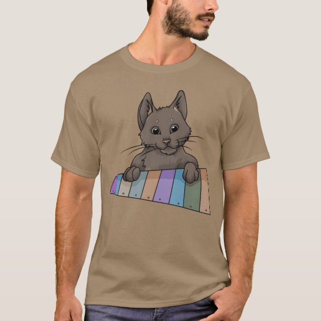 Camiseta Xylophone Cat vintage (Frente)