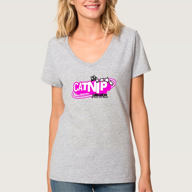 Camiseta Y2K Aesthetic Catnip Oblivion Retro Pink T-Shirt (Frente)