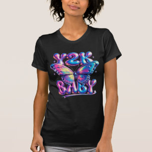 Camiseta Y2K Baby Chrome Butterfly