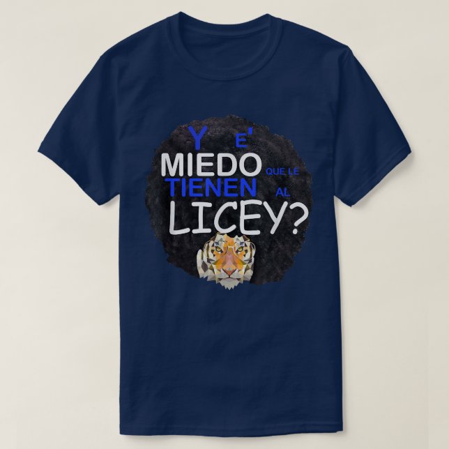 Camiseta y es Miedo grena Liceysta Tigre licey (Frente do Design)