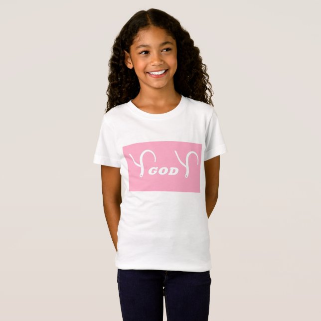 Camiseta "Y God Y" Pink T-Shirt Design (Frente Completa)
