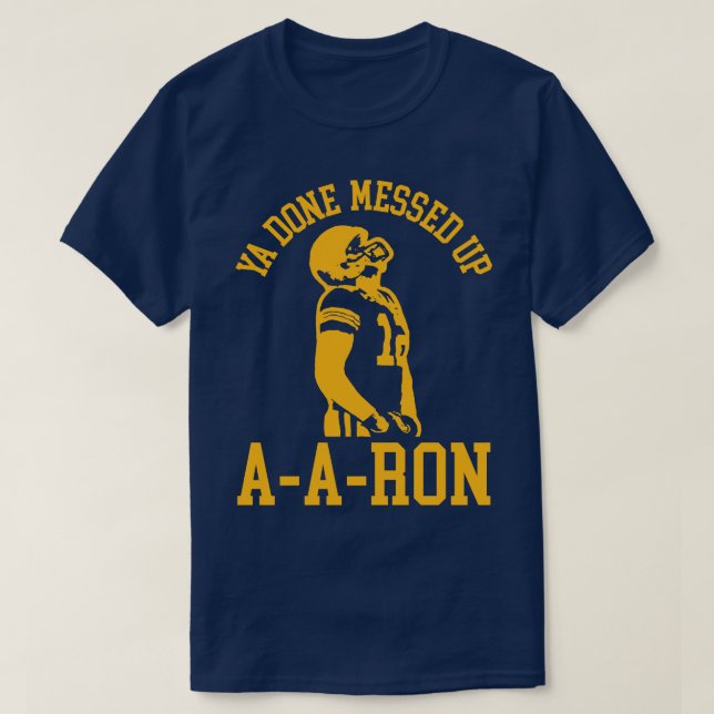 Camiseta Ya Terminou a mensagem AARon 2 (Frente do Design)