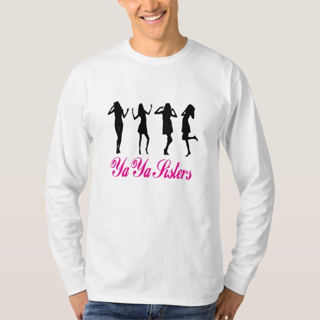 Camiseta Ya Ya Sisters Unisex Long Sleeve Tee (rosa) (Frente)