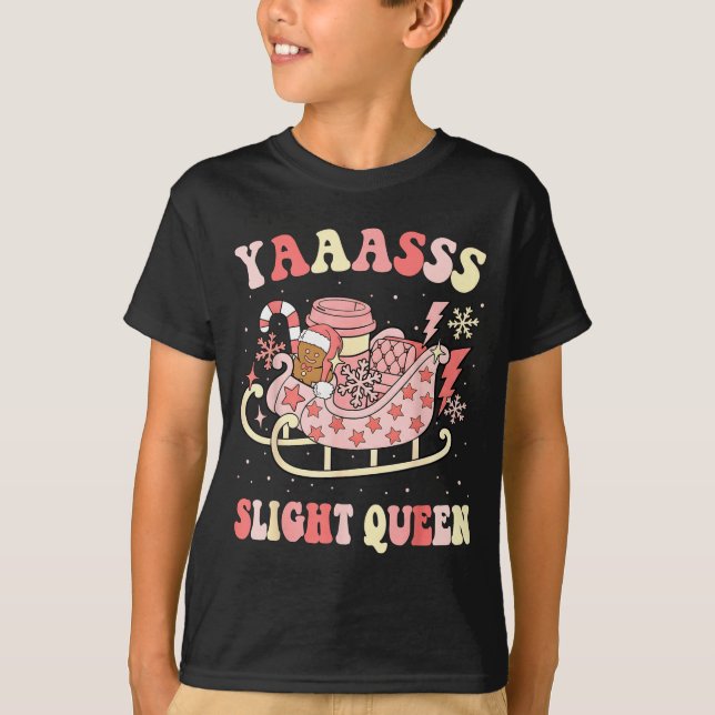 Camiseta Yaas Sleigh Queen Sleigh Girl Matching Christmas P (Frente)