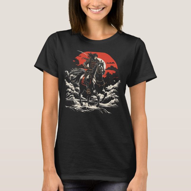 Camiseta Yabusame Horseback Archery Japonês Samurai Warrio (Frente)