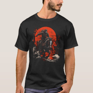 Camiseta Yabusame Horseback Archery Samurai Warrior Japão A
