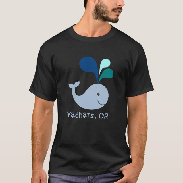 Camiseta Yachats Oregon Cute Whale Lover Cartoon (Frente)