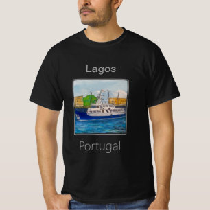 Camiseta Yacht Azul, Lagos, Portugal