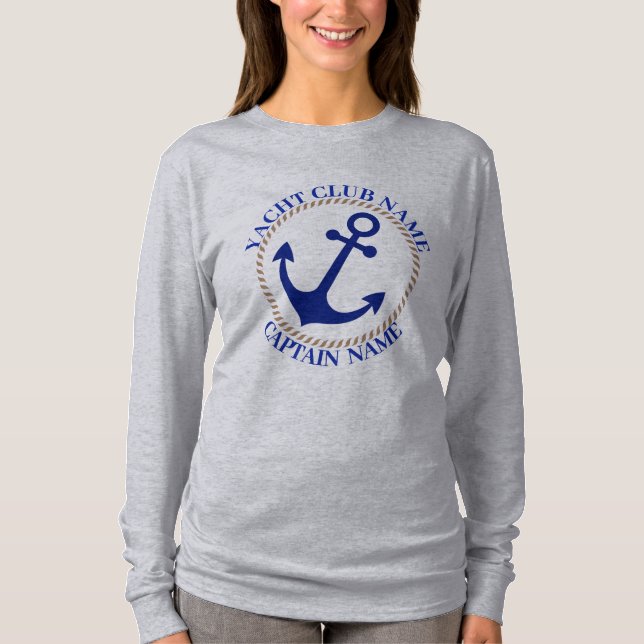 Camiseta Yacht club marinho Náutico (Frente)