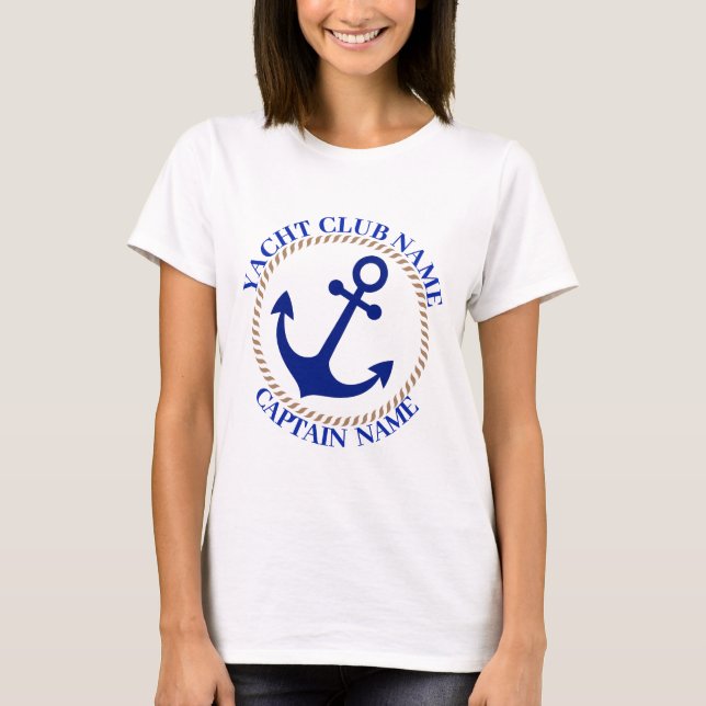 Camiseta Yacht club marinho Náutico (Frente)