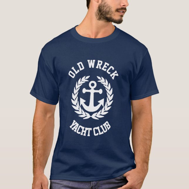 Camiseta Yacht clube T-Shirt, um velho e engraçado (Frente)