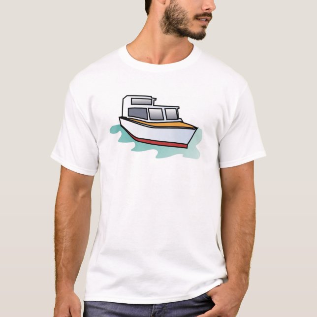 Camiseta Yacht do Estilo de Gradação (Frente)