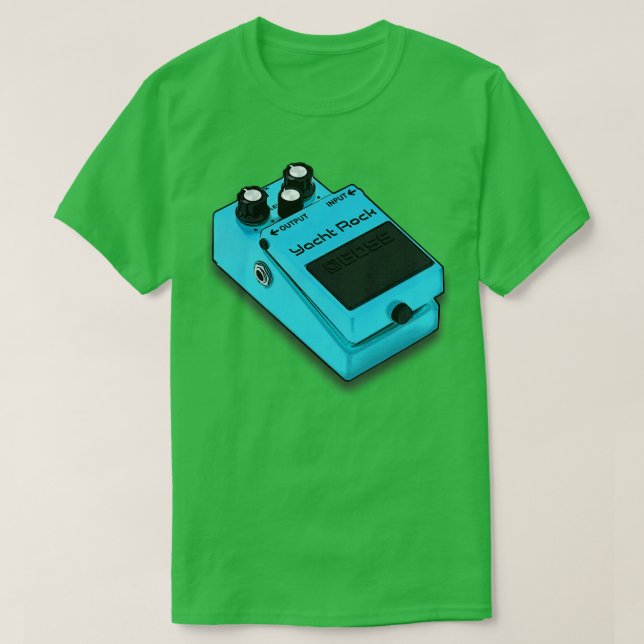 Camiseta Yacht Rock Guitar Effects Pedal Guitarist Design (Frente do Design)