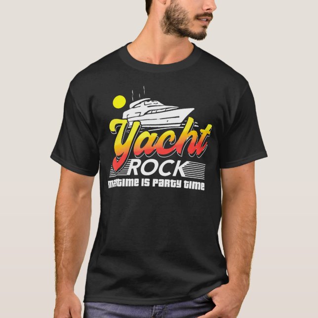 Camiseta Yacht Rock Maritime É Festa de Barcos Temporais (Frente)