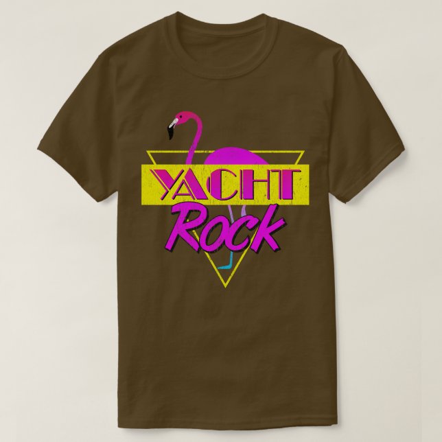 Camiseta Yacht Rock Party Boat Coisas de Bebendo 80 desbota (Frente do Design)