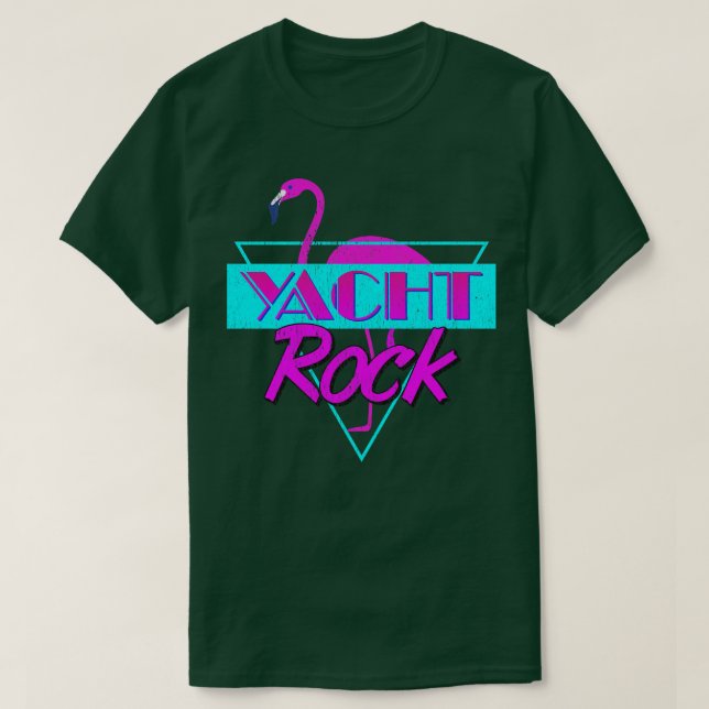 Camiseta Yacht Rock Retro Flamingo (Frente do Design)