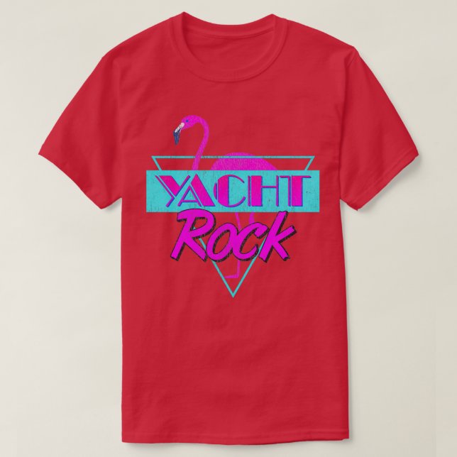 Camiseta Yacht Rock Retro Flamingo (Frente do Design)