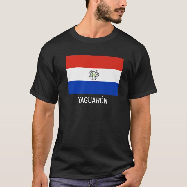 Camiseta Yaguaron Paraguay Flag Emblem Escudo Bandera Crest (Frente)