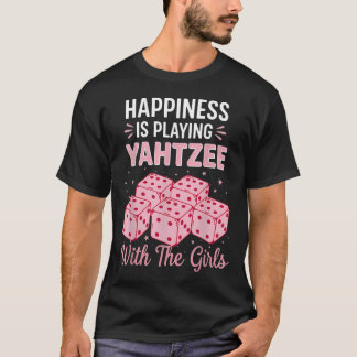 Camiseta Yahtzee da Felicidade com o Jogo das Garotas Jogo