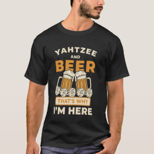 Camiseta Yahtzee e Cerveja Jogo de Yahtzee Jogo de Dados Ya