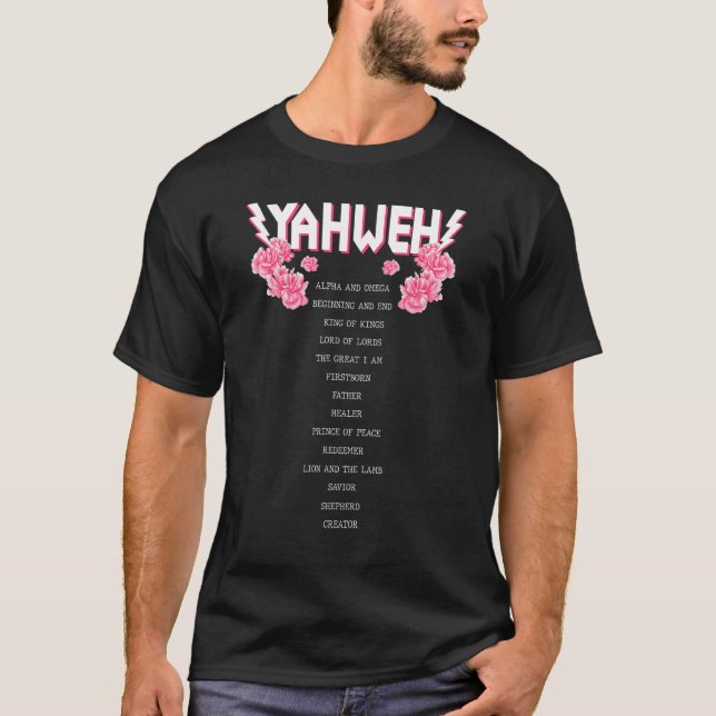 Camiseta Yahweh religioso cristão YHWH Roupa Men e Wo (Frente)