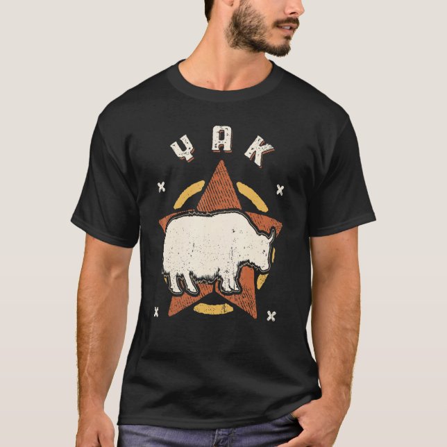 Camiseta Yak Vintage Retro Classic Animal (Frente)