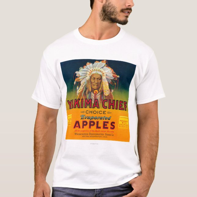 Camiseta Yakima Apple principal etiqueta - Yakima, WA (Frente)