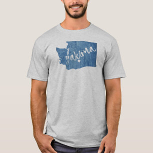 Camiseta Yakima Washington Wood Grain