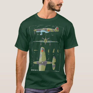 Camiseta Yakovlev Yak1 Plano De Combatente Russo WW2 Gi