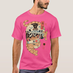 Camiseta Yakuza Cat Japonês Samurai Sword Katana Japão Tig