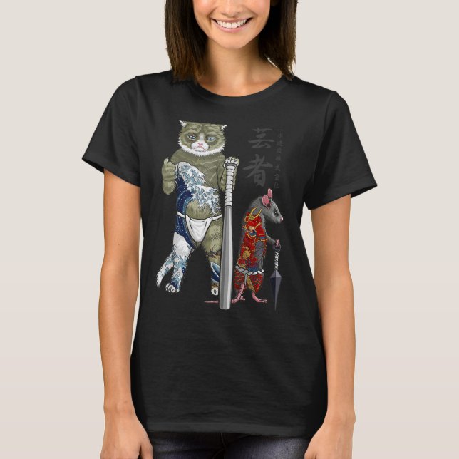 Camiseta Yakuza de gato e rato (Frente)