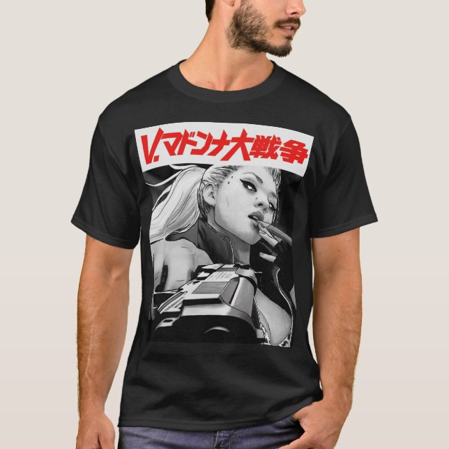 Camiseta Yakuza Japonês Cyberpunk Girl Style (Frente)