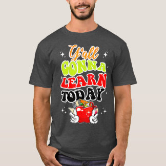 Camiseta Yall Vai Aprender Hoje Professora Da Apple De Volt