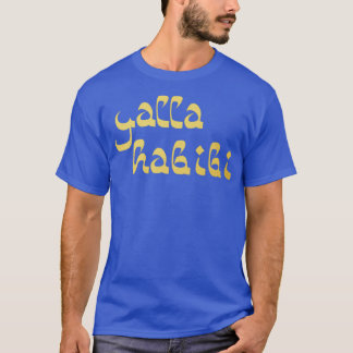 Camiseta Yalla Habibi árabe dizendo no Dourado Globetrotter
