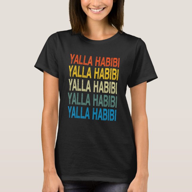 Camiseta Yalla Habibi Calliografia Árabe (Frente)