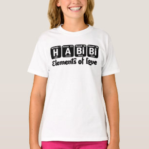Camiseta Yalla Habibi Engraçado Árabe Libanês Amar Palavra