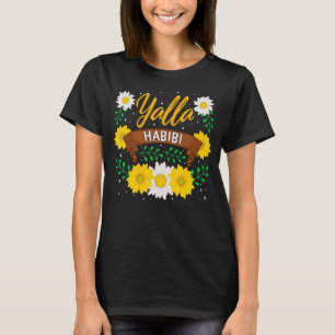 Camiseta Yalla Habibi Vamos Ir Meu Querido Amigo Muçulmano 