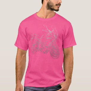 Camiseta Yamaha Tracer 900 Lápis Silhouette Motorcycle Tra