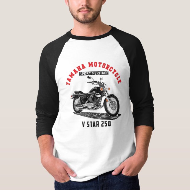 Camiseta YAMAHA V STAR 250 Roupa do Designer Personalizado (Frente)