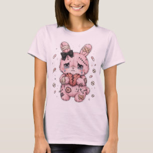 Camiseta Yami Kawaii Bunny Triste - Rosa Claro Pas