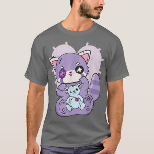 Camiseta Yami Kawaii Fairy Kei Red Panda Moon Otaku Animn